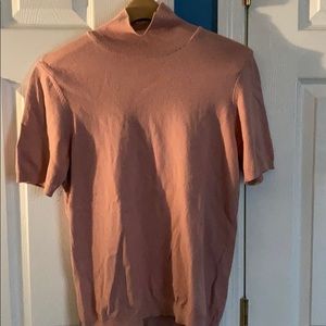 US MENS MEDIUM PINK SHORT SLEEVE TURTLENECK
